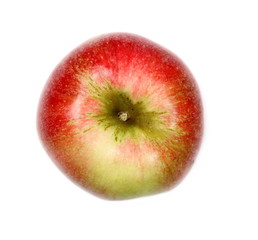 apple isolated on white, top view
