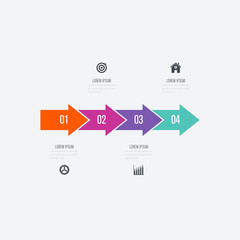 Vector illustration infographics four options