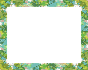 White Frame with Decorated Borders