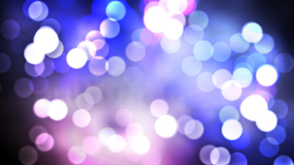 Colorful panoramic background: abstract colorful bokeh / defocused circular facula.  ( 2D rendering computer digitally generated illustration.)