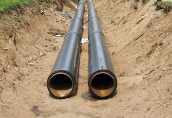 Construction work. Pipe laying. Repair of communications.