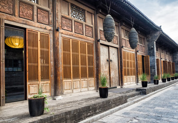 Fototapeta premium Chinese traditional decoration, architecture and ornaments at Pingyao Ancient City, China
