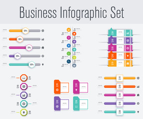 Set with infographics