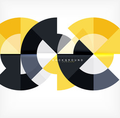 Obraz premium Minimal circle abstract background design, multicolored template for business or technology presentation or web brochure cover layout, wallpaper