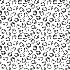 Hazelnut Seamless Endless Pattern. Whole Peeled Hazelnut. Autumn or Fall Harvest Collection. Realistic Hand Drawn High Quality Vector Illustration. Doodle Style.