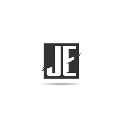 Initial Letter JE Logo Template Design