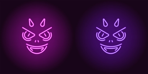 Neon Devil in Purple and Violet color