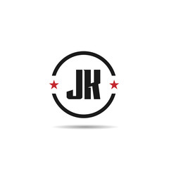 Initial Letter JK Logo Template Design