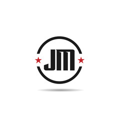 Obraz premium Initial Letter JM Logo Template Design