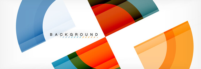 Obraz premium Vector circular geometric abstract background