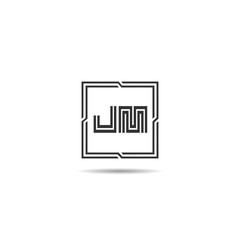 Initial Letter JM Logo Template Design