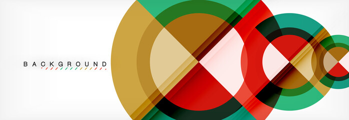 Obraz premium Vector circular geometric abstract background