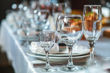 Serving of the festive table