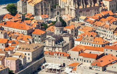 Fototapeta na wymiar Old town in Europe on coast of Adriatic Sea. Dubrovnik. Croatia.