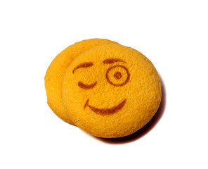Cookie biscuit isolated on white background