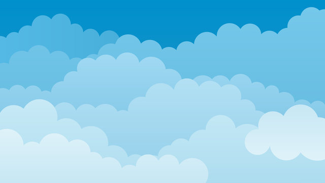 Sky and Clouds.Isolated Object. Vector illustration.