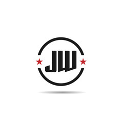 Initial Letter JW Logo Template Design