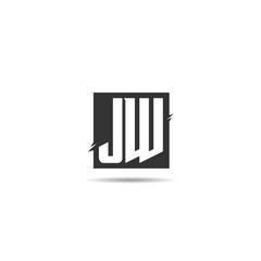 Initial Letter JW Logo Template Design