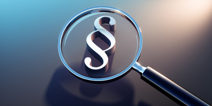 Lupe mit Paragraph - Suche - Suchfunktion