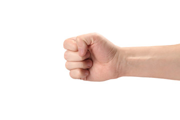 Fist, isolated on white background