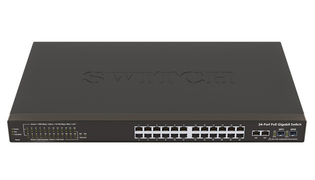 Internet switch with 24 ethernet ports Royalty Free Vector