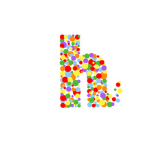 h-letter from colored bubbles. Bubbles design. Vector illustration. - 216447729