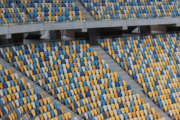 Obraz premium soccer stadium with colored seats