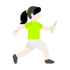 Abstract young character