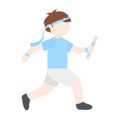 Abstract young character