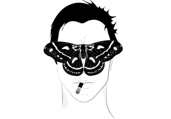 парень с бабочкой