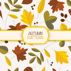 Autumn seamless pattern background.