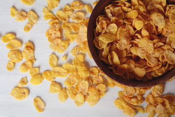 Top view of bowl full of cereals