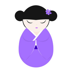 Cute geisha character