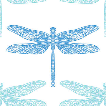 dragonfly/Pattern dragonfly. Seamless pattern.