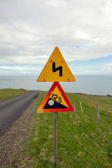 Heimaey  Island road sign