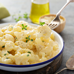 Cauliflower with cheese sauce