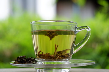 hot tea in the morning