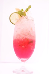 strawberry soda at swimming pool
