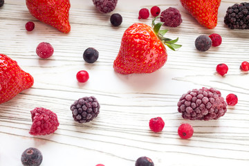 Assorted berries isolated