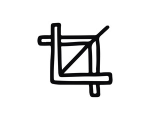 crop hand drawn icon , designed for web and app