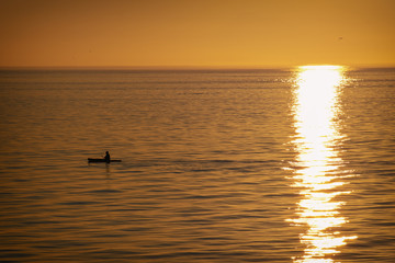 Lone kayaker