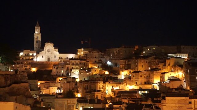 The old side of the town of Matera, Basilicata - Italy