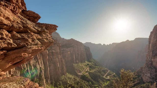 Zion Canyon HDR Timelapse/Hyperlapse - Canyon Overlook Sunset