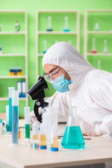 Chemist working in the lab on new experiment