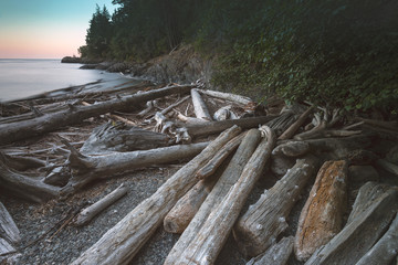 Fototapeta na wymiar Apodaca Provincial Park on Bowen Island BC Canada Rugged untouched Beaches