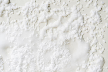 Fototapeta na wymiar Collection of various strokes splash of shaving cream or foam on white background