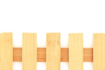 fence wood on white background.