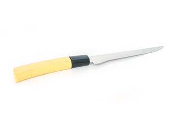 kitchen knife on white background.
