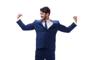 Young businessman isolated on whie background 