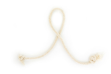 rope on white background.